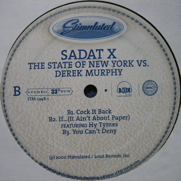 Sadat X : The State Of New York Vs. Derek Murphy (12",33 ⅓ RPM,EP)