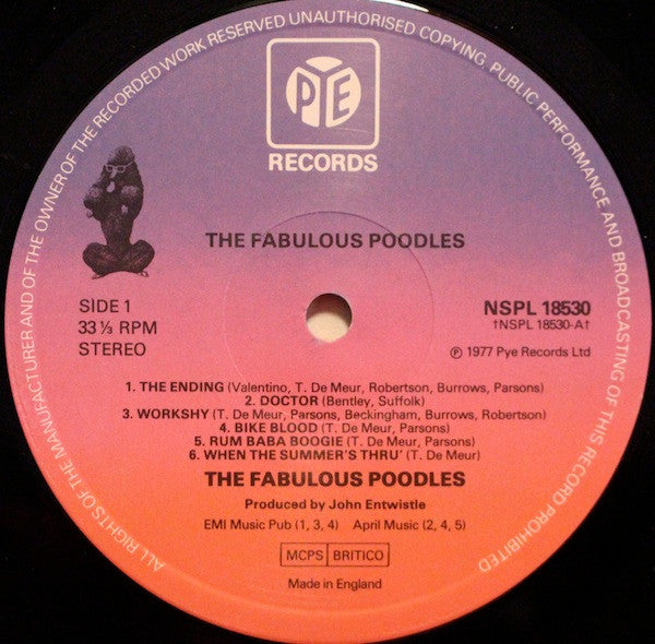 Fabulous Poodles : Fabulous Poodles (LP,Album)