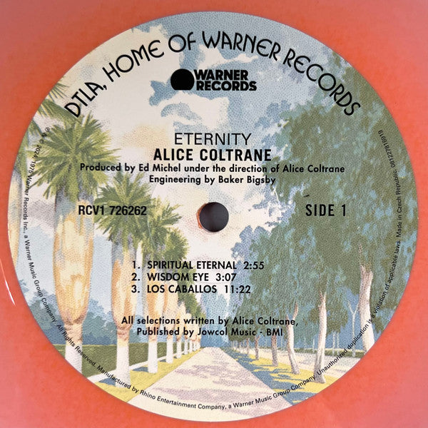 Alice Coltrane : Eternity (LP,Album,Club Edition,Reissue,Remastered,Stereo)