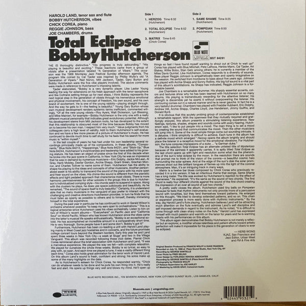 Bobby Hutcherson : Total Eclipse (LP,Album,Reissue,Remastered)