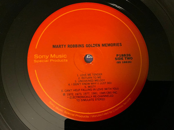 Marty Robbins : Golden Memories (LP,Compilation,Reissue)