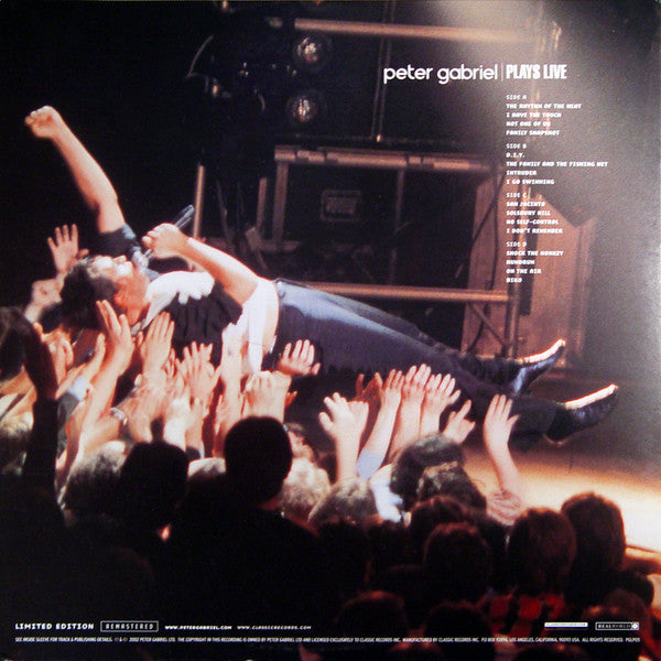 Peter Gabriel : Plays Live (LP,Album,Remastered,Reissue,Limited Edition)