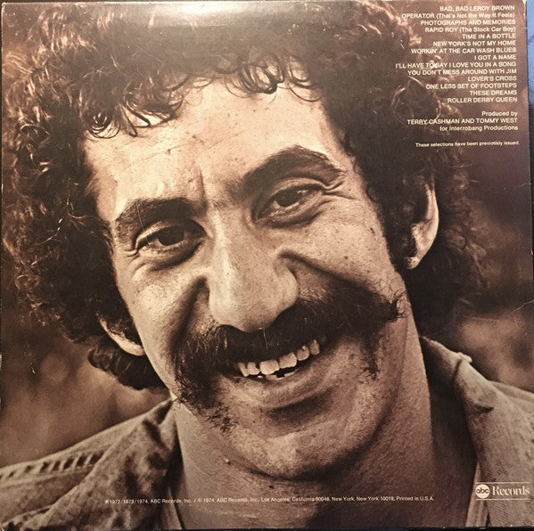 Jim Croce : Photographs & Memories (His Greatest Hits) (LP,Compilation)