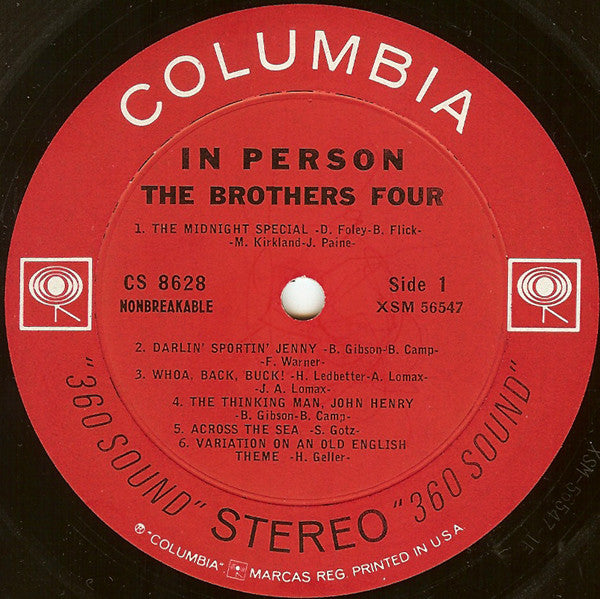 Brothers Four, The : In Person (LP,Stereo,Album)