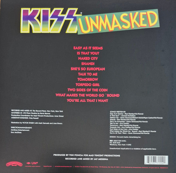 Kiss : Unmasked (LP,Album,Reissue)