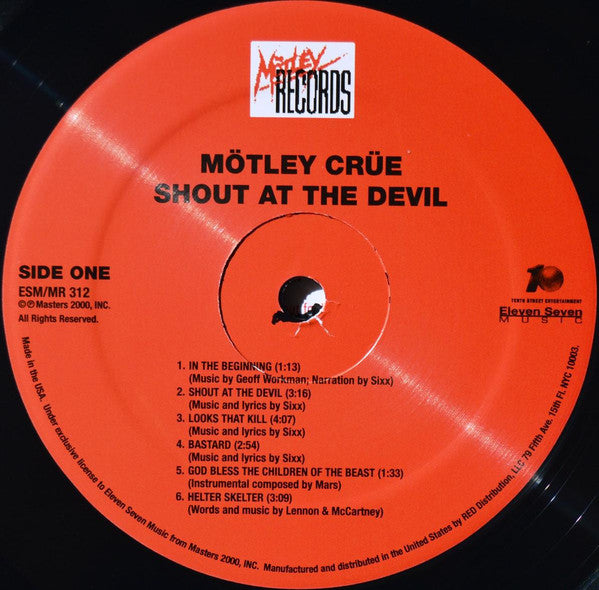 Mötley Crüe : Shout At The Devil (LP,Album,Reissue)