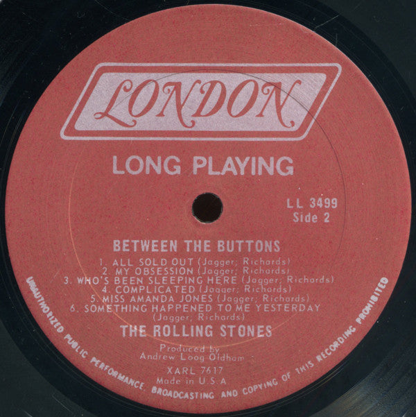 Rolling Stones, The : Between The Buttons (LP,Album,Mono)