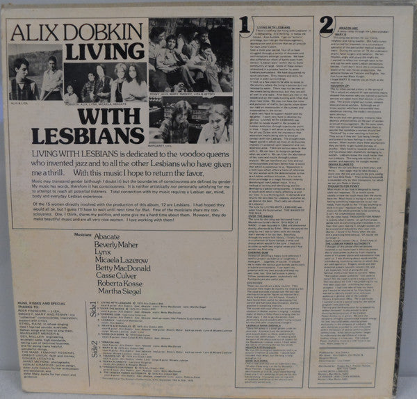 Alix Dobkin : Living With Lesbians (LP,Album)
