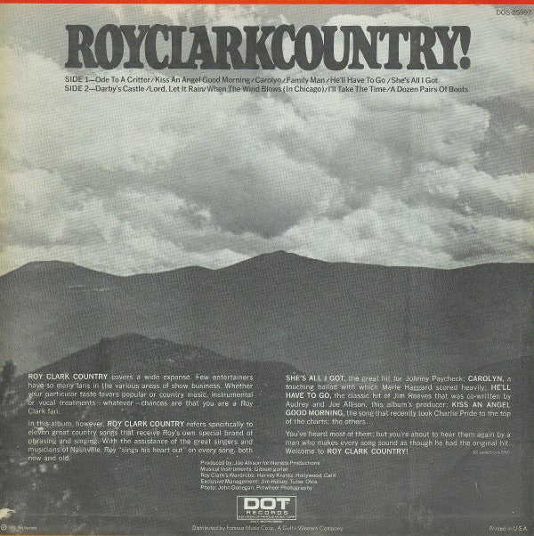 Roy Clark : Roy Clark Country! (LP,Album)