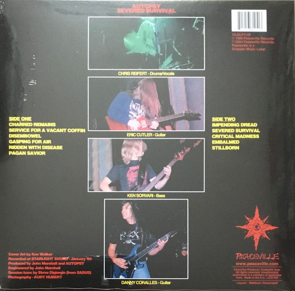 Autopsy (2) : Severed Survival (LP,Album,Limited Edition,Reissue,Stereo)
