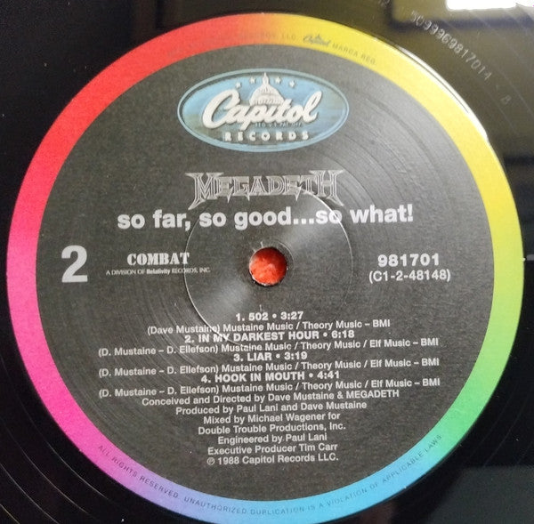 Megadeth : So Far, So Good... So What! (LP,Album,Reissue,Stereo)