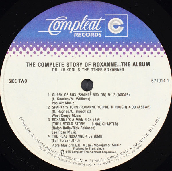 Doctor J.R. Kool & Other Roxannes, The : The Complete Story Of Roxanne...The Album (LP,Album)