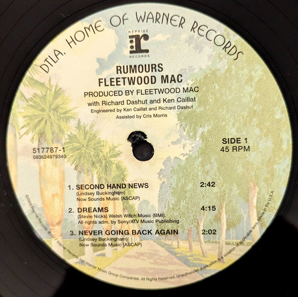 Fleetwood Mac : Rumours (12",45 RPM,Album,Reissue,Repress,Stereo)