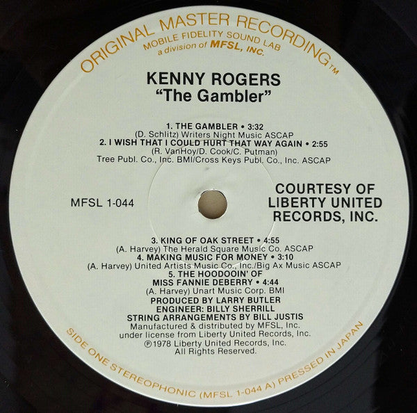 Kenny Rogers : The Gambler (LP,Album,Limited Edition,Reissue,Remastered)