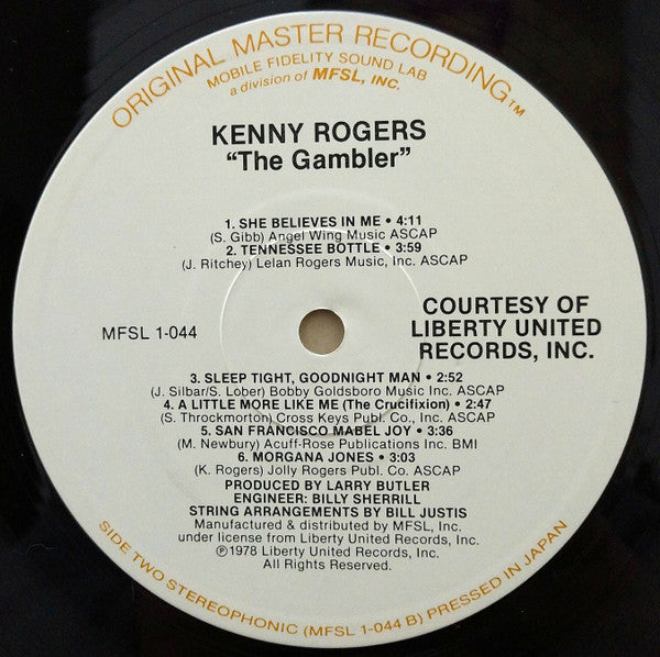 Kenny Rogers : The Gambler (LP,Album,Limited Edition,Reissue,Remastered)