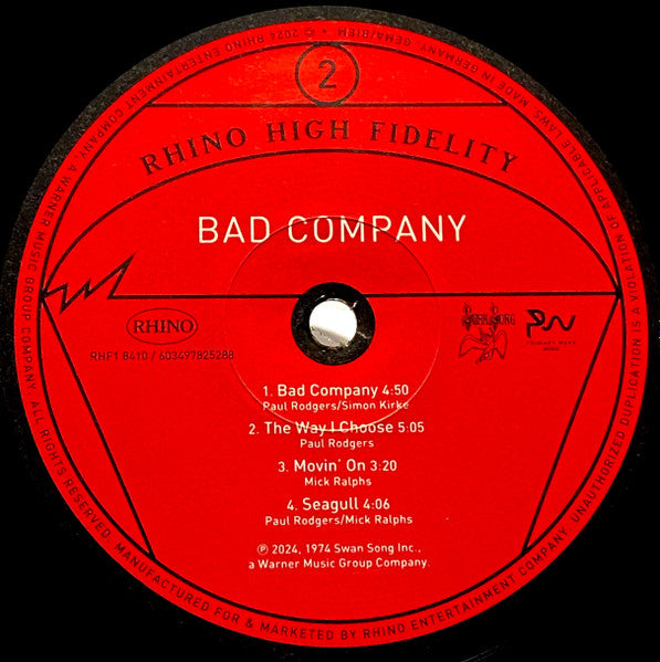 Bad Company (3) : Bad Company (LP,Album,Limited Edition,Numbered,Reissue,Stereo)