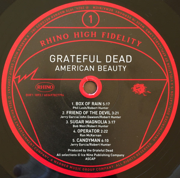 Grateful Dead, The : American Beauty (LP,Album,Limited Edition,Reissue,Stereo)