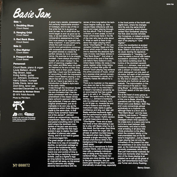 Count Basie : Basie Jam (LP,Album,Limited Edition,Numbered,Reissue)