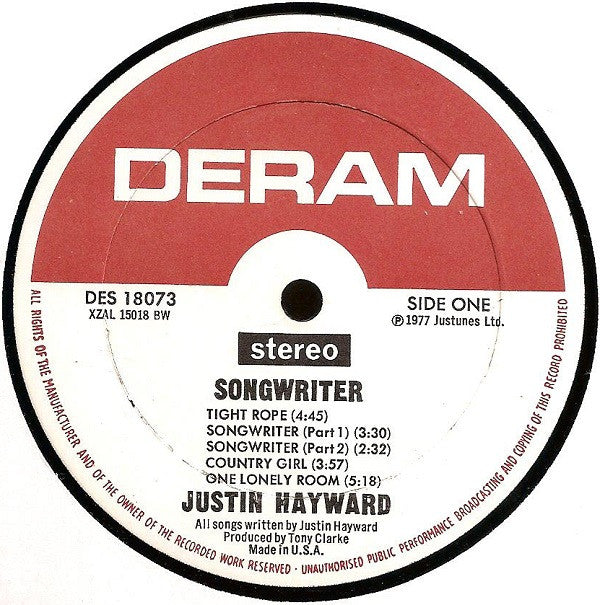 Justin Hayward : Songwriter (LP,Album)