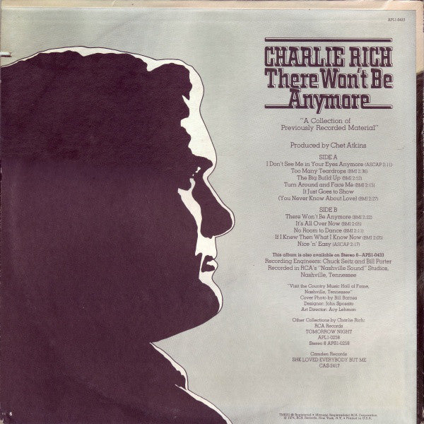 Charlie Rich : There Won't Be Anymore (LP,Compilation)
