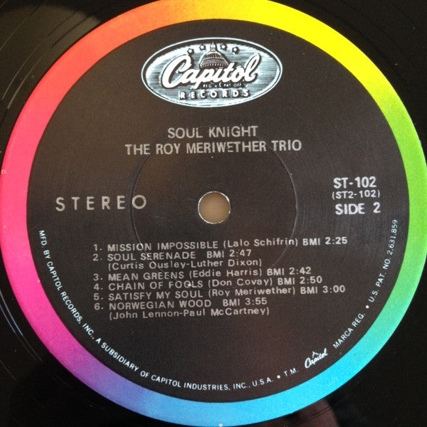 Roy Meriwether Trio, The : Soul Knight (LP,Album,Stereo)