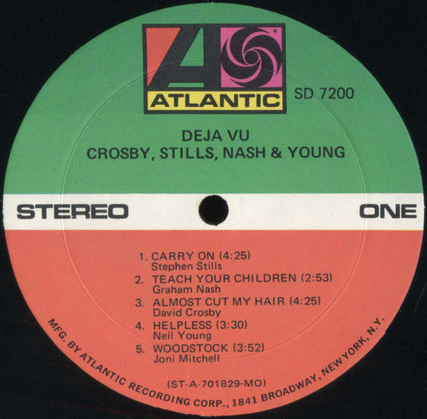 Crosby, Stills, Nash & Young : Déjà Vu (LP,Album,Stereo)