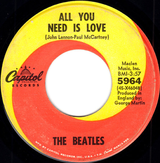 Beatles, The : All You Need Is Love / Baby You`re A Rich Man (7",45 RPM,Single)