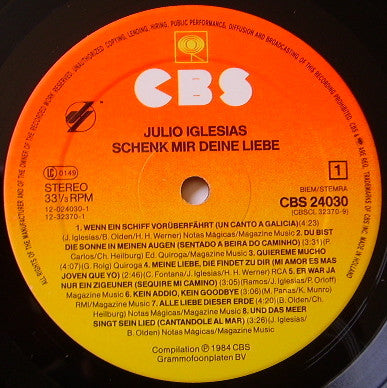 Julio Iglesias : Schenk Mir Deine Liebe (LP,Compilation)