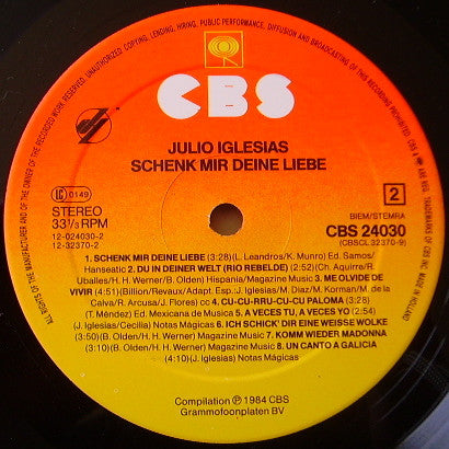 Julio Iglesias : Schenk Mir Deine Liebe (LP,Compilation)