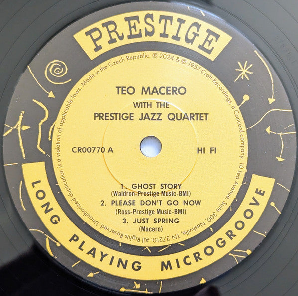 Teo Macero With Prestige Jazz Quartet, The : Teo (LP,Album,Club Edition,Reissue,Remastered,Mono)