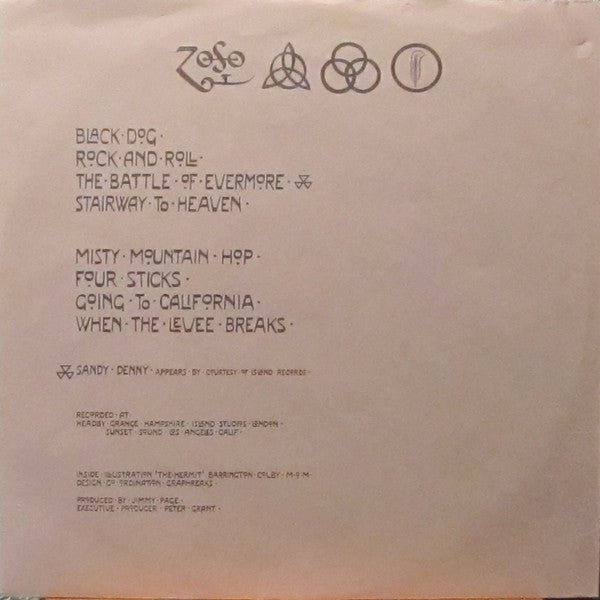 Led Zeppelin : Untitled (LP,Album,Club Edition)