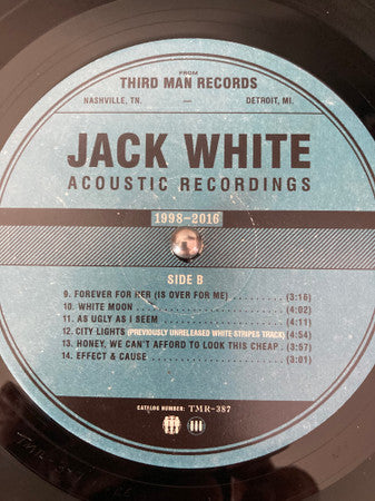 Jack White (2) : Acoustic Recordings 1998-2016 (LP,Album,Remastered)