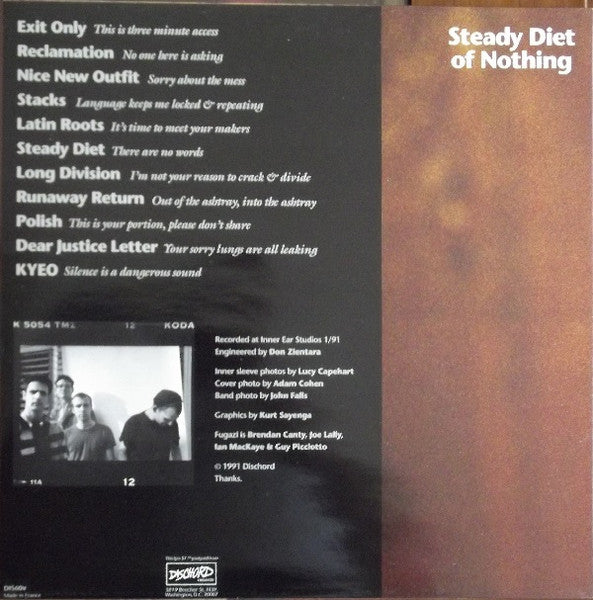 Fugazi : Steady Diet Of Nothing (LP,Album)