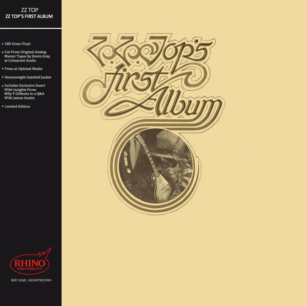 ZZ Top : ZZ Top’s First Album (LP,Album,Limited Edition,Reissue,Stereo)