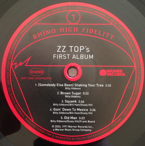 ZZ Top : ZZ Top’s First Album (LP,Album,Limited Edition,Reissue,Stereo)