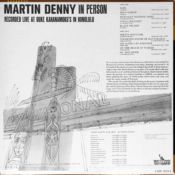 Martin Denny : In Person (LP,Album,Mono)