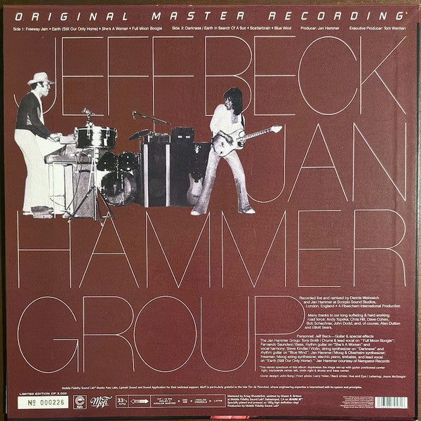 Jeff Beck With The Jan Hammer Group : Live (LP,Album,Limited Edition,Numbered,Remastered,Stereo)