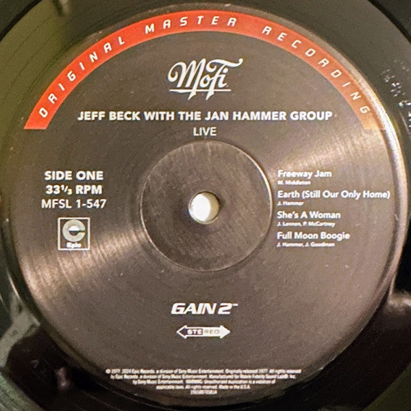 Jeff Beck With The Jan Hammer Group : Live (LP,Album,Limited Edition,Numbered,Remastered,Stereo)