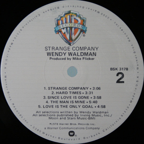 Wendy Waldman : Strange Company (LP,Album,Stereo)