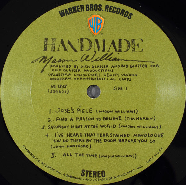 Mason Williams : Hand Made (LP,Album,Stereo)