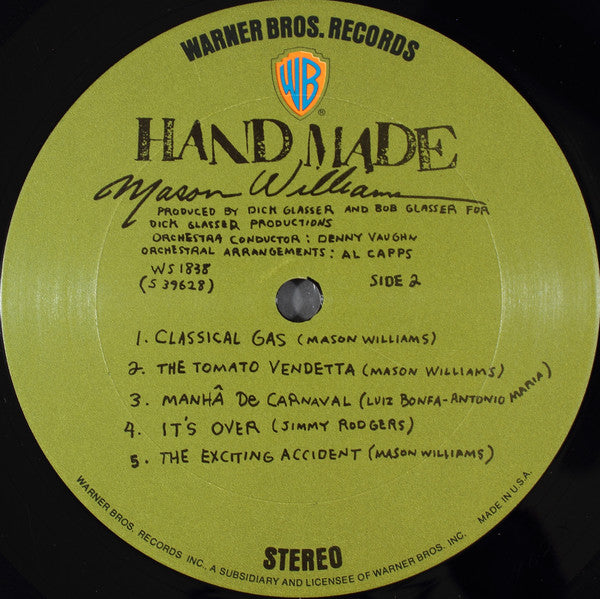 Mason Williams : Hand Made (LP,Album,Stereo)