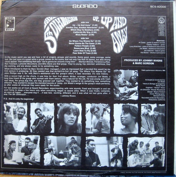 Fifth Dimension, The : Up, Up And Away (LP,Album,Stereo)