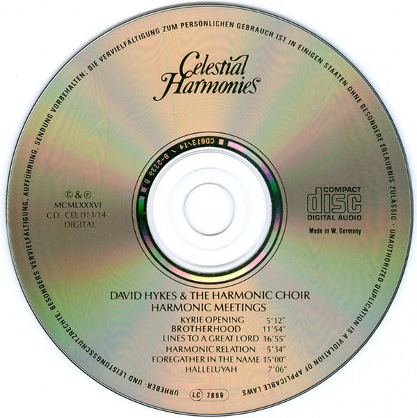 David Hykes & Harmonic Choir, The : Harmonic Meetings (Album)