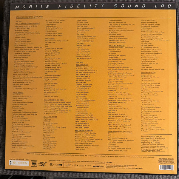Simon & Garfunkel : Bookends (LP,Limited Edition,Numbered,Reissue,Remastered,Stereo)