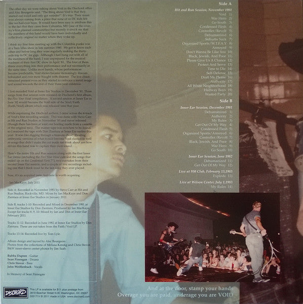 Void (12) : Sessions 1981-83 (LP,Compilation)