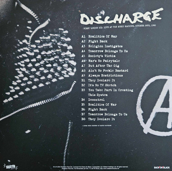 Discharge : First London Gig, Live At The Music Machine, October 28th, 1980 (LP,Album,Reissue)