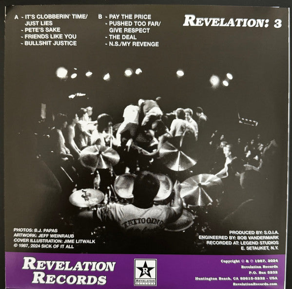 Sick Of It All : Sick Of It All (7",45 RPM,Limited Edition,Repress)