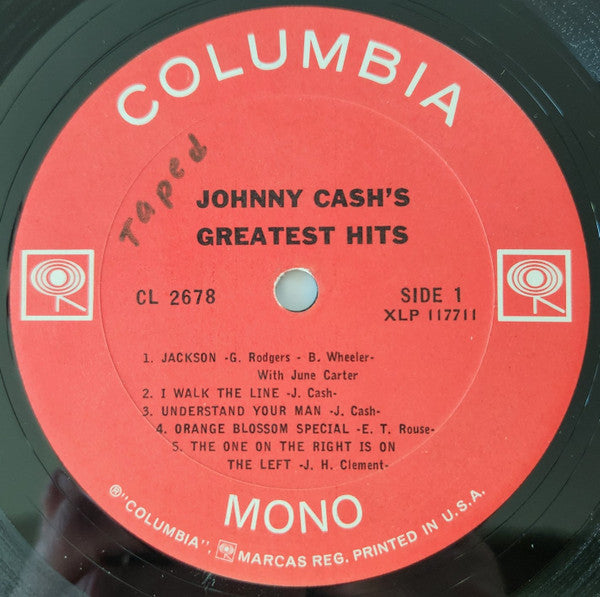 Johnny Cash : Johnny Cash's Greatest Hits (Volume 1) (LP,Compilation,Mono)