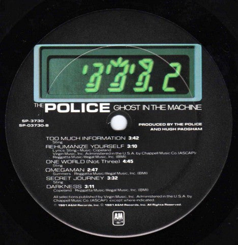 Police, The : Ghost In The Machine (LP,Album,Club Edition,Stereo)