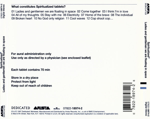 Spiritualized : Ladies And Gentlemen We Are Floating In Space (Album)